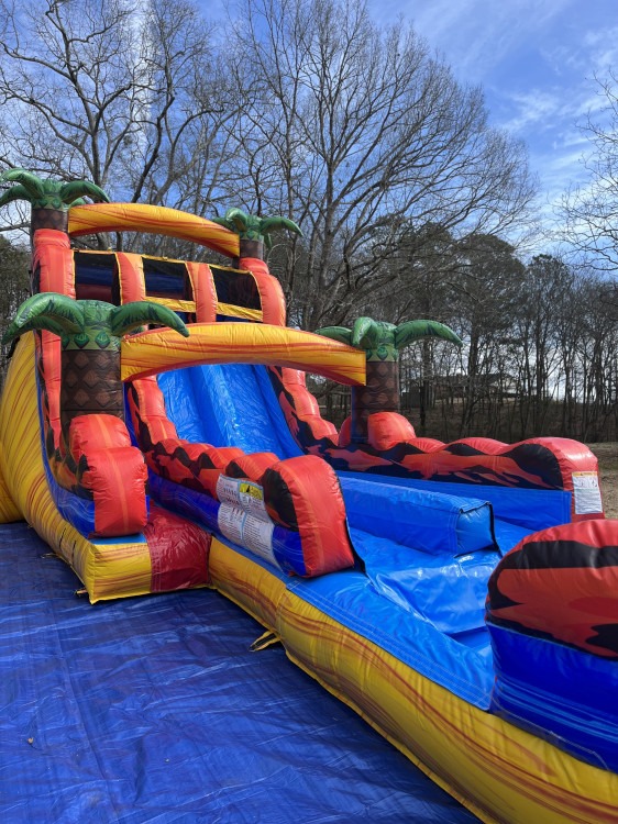 18' Fiesta Fire Dual Lane Water Slide